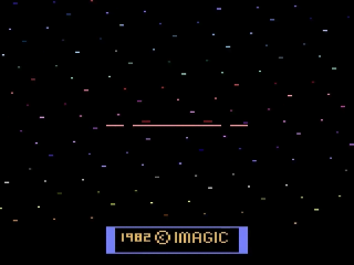 Cosmic Ark title screen for Atari 2600